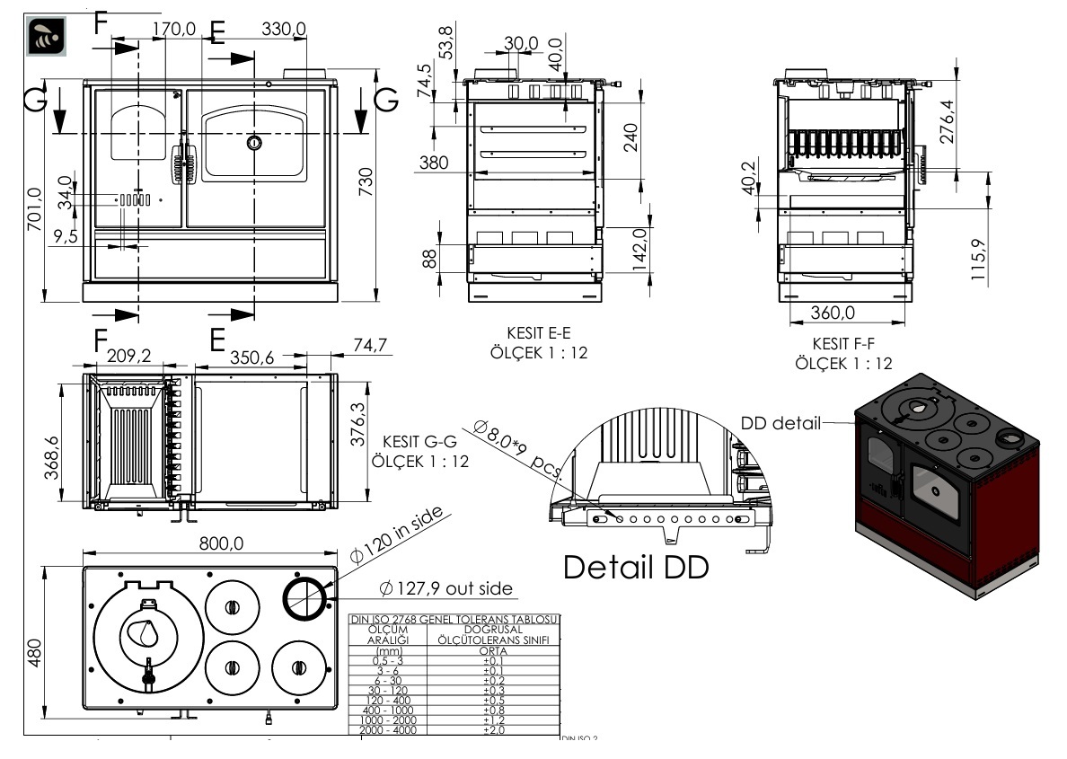 4020 Cast Iron Cooking Top - Image 11